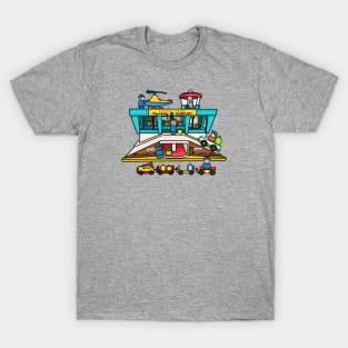 Little People Play Family Airport Drawing T-Shirt